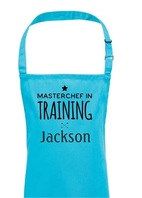 Personalised Kids Apron : TURQUOISE